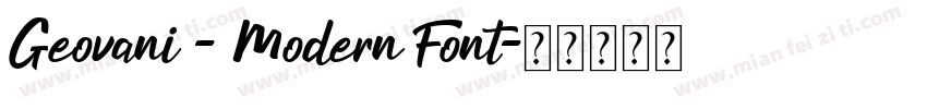 Geovani - Modern Font字体转换
